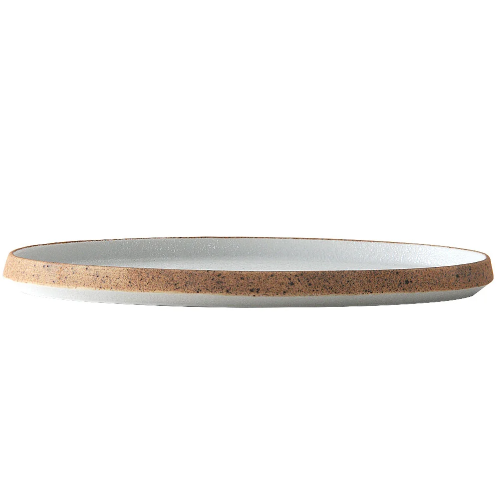 Cork（コルク） 白吹26cm切立楕円皿（カット3）