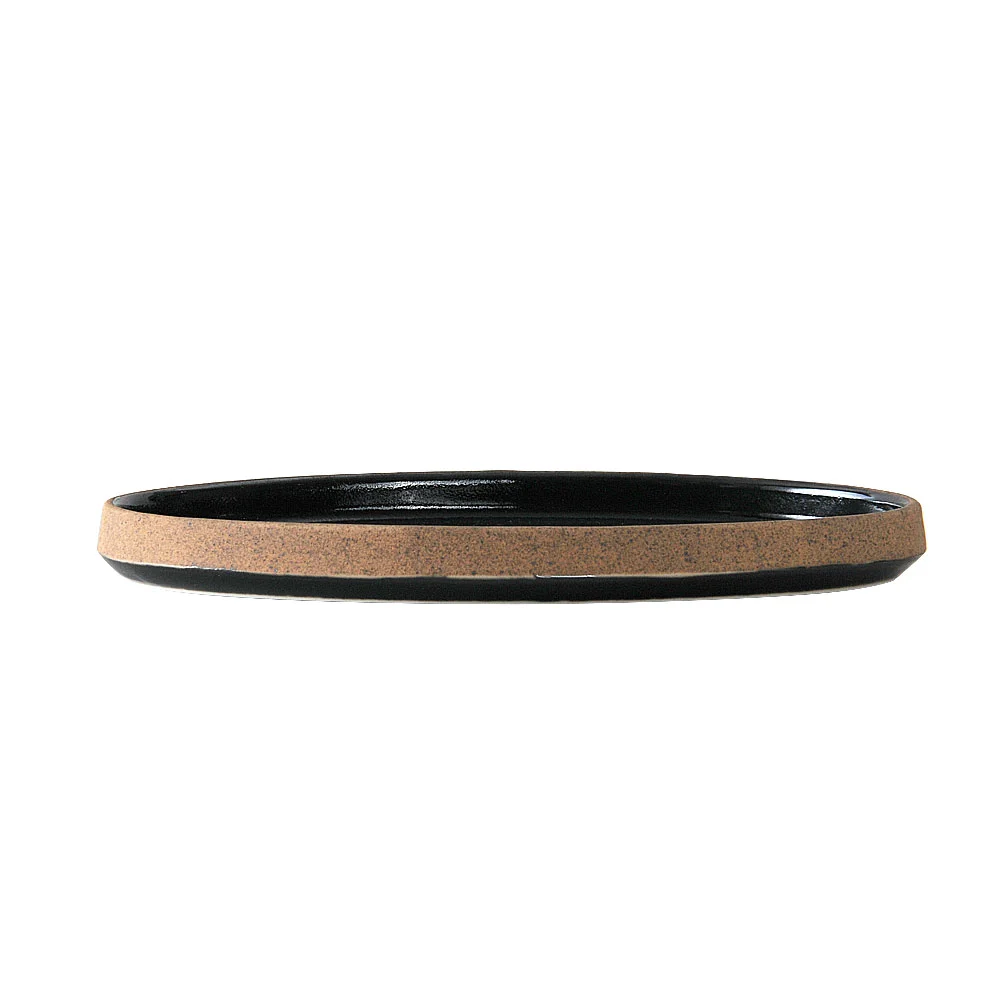 Cork（コルク） 黒20.5cm切立楕円皿（カット3）