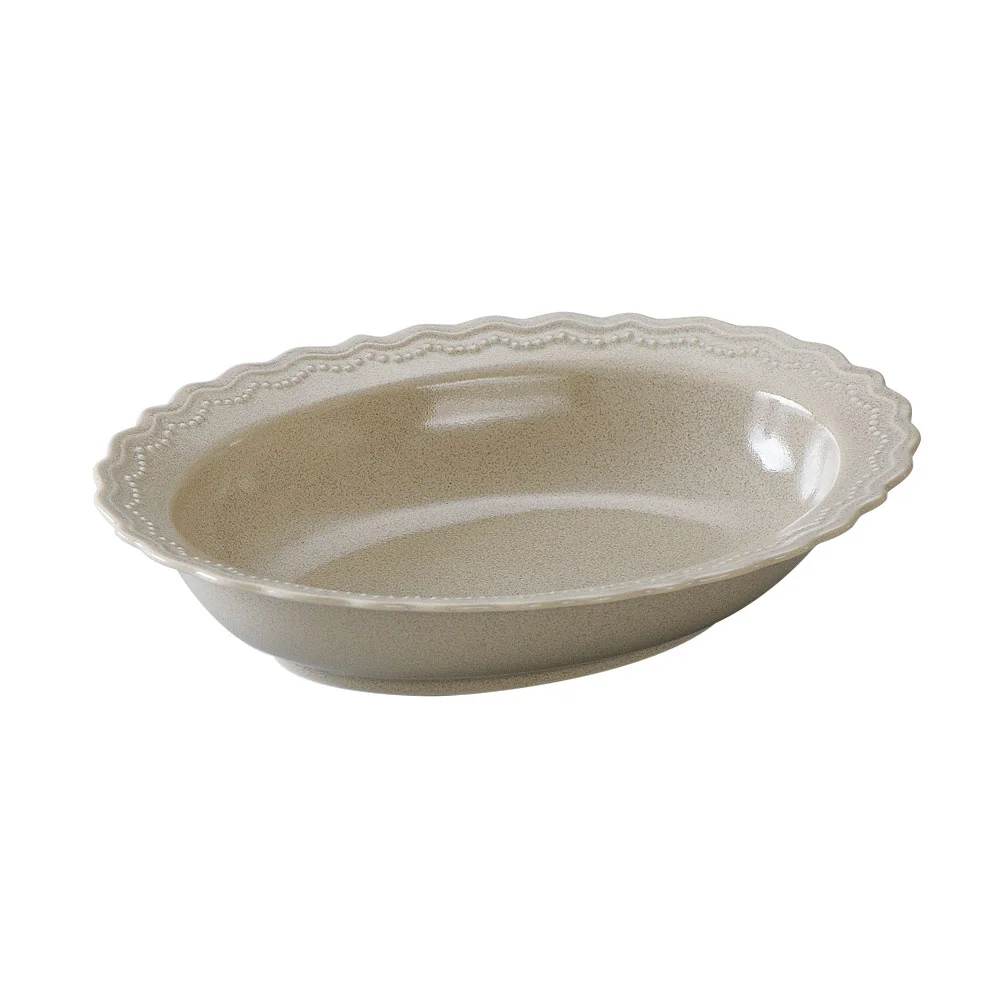 Emboss （エンボス） チタンクリーム 24cmオーバルボウル