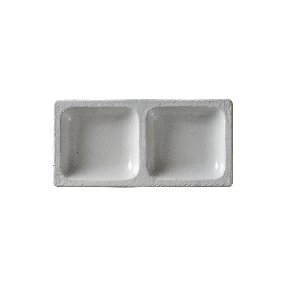 粉引釉二品皿（カット2）
