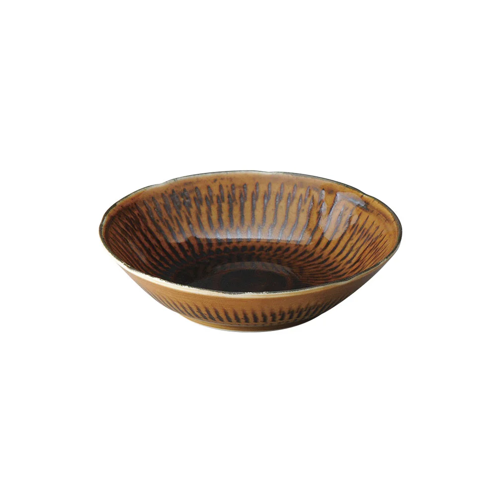 奏 琥珀 5.5寸浅鉢
