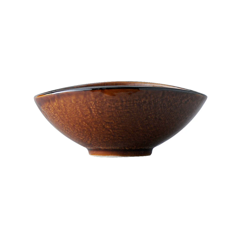 アメ釉レモン型小鉢（カット3）