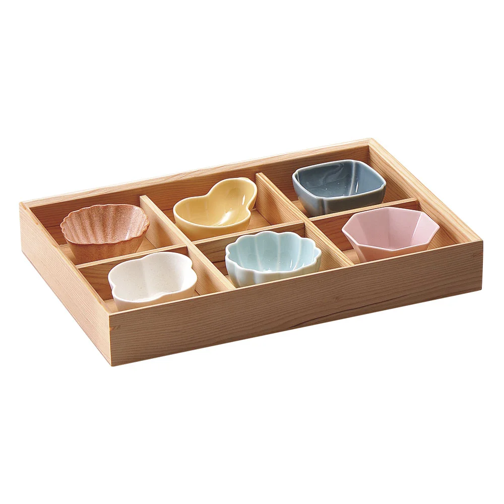 木製ミニ六ツ切弁当 ※身・仕切セット(カット3)