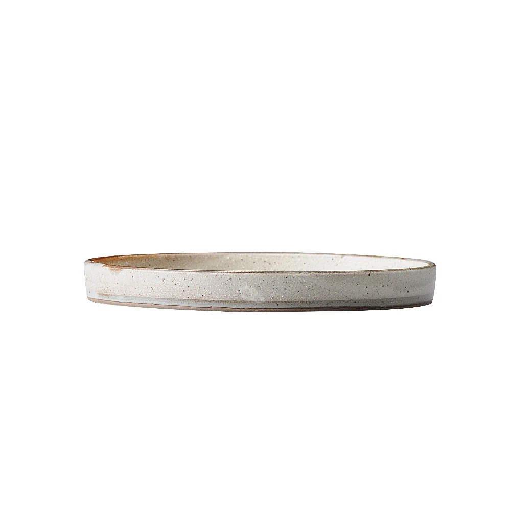 荒粉引7.5寸丸切立皿（カット3）