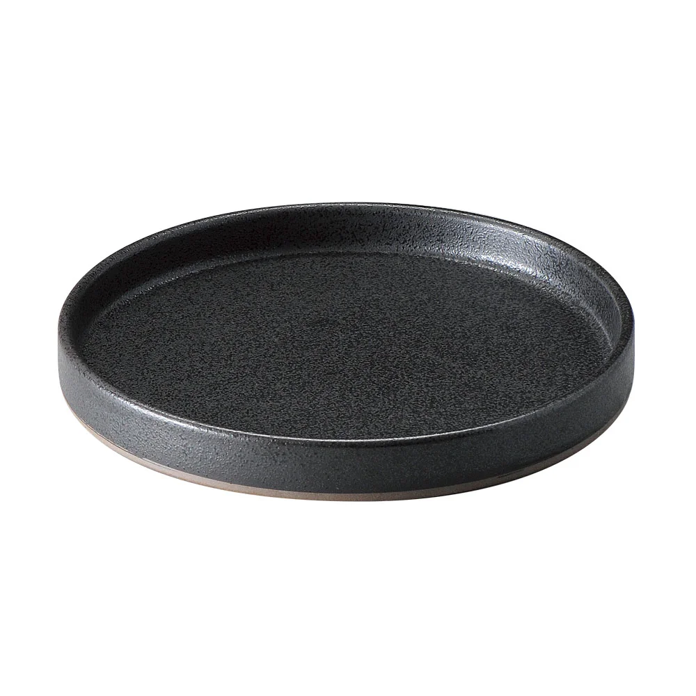 鉄黒7.5寸丸切立皿