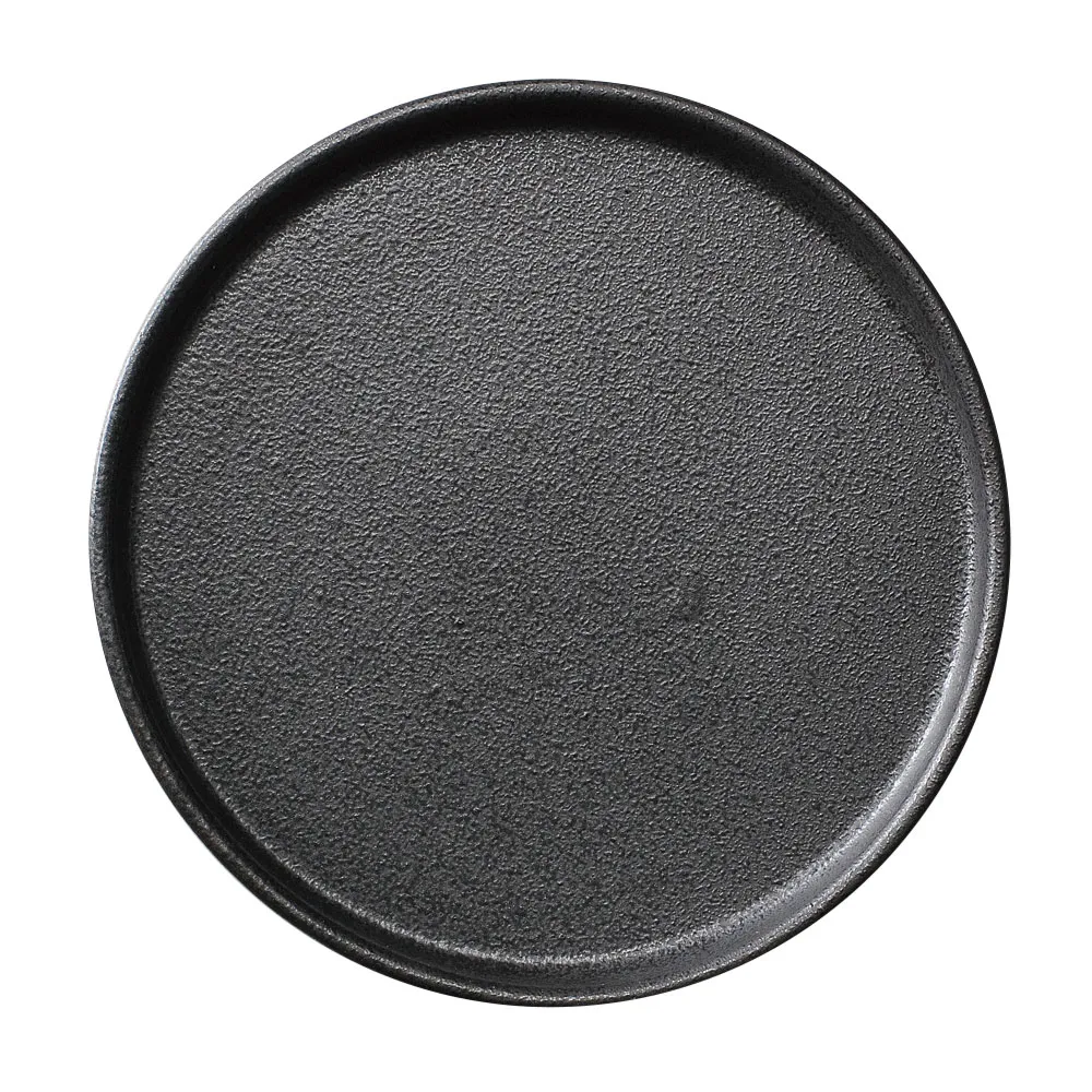 鉄黒7.5寸丸切立皿（カット2）