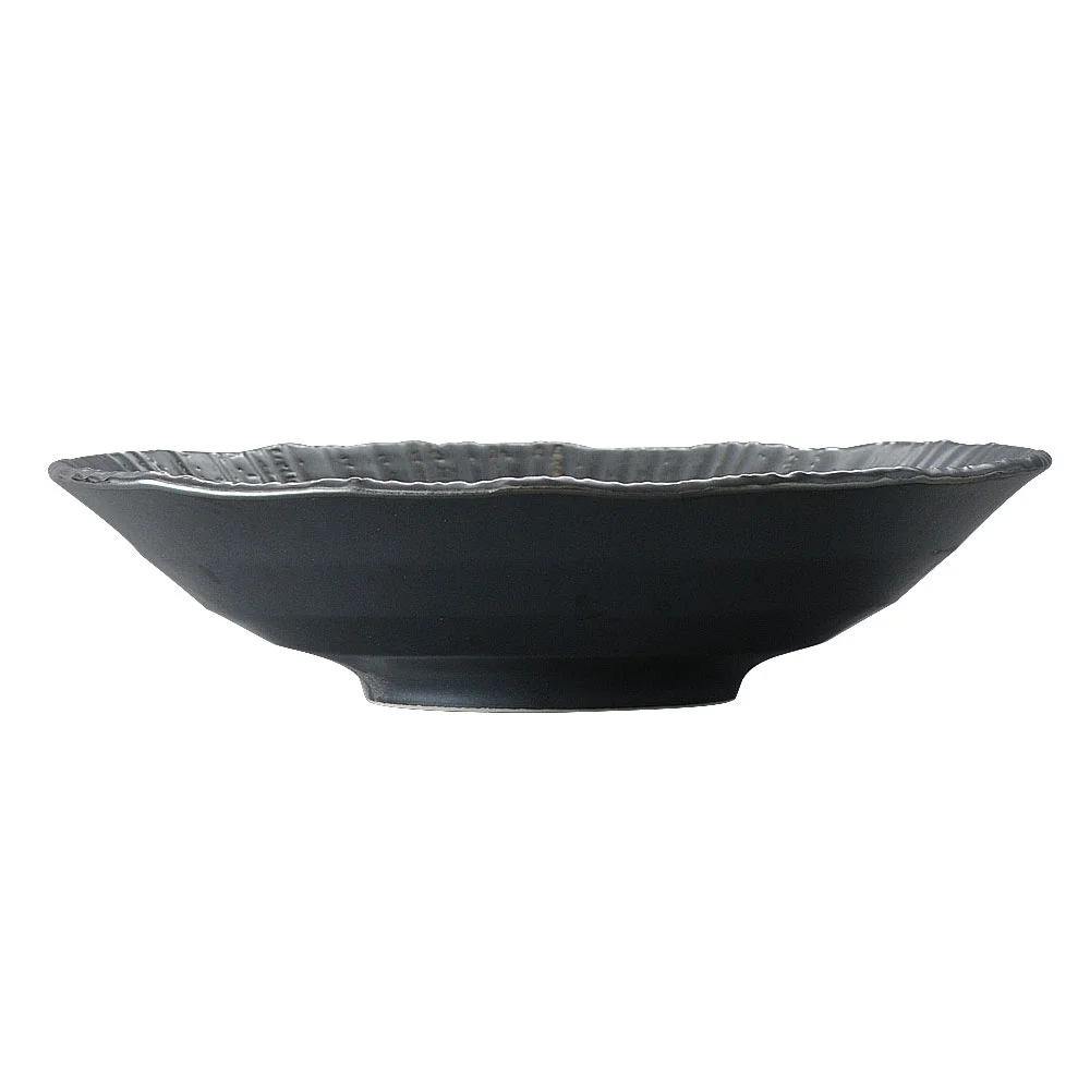 黒渦彫十草型23cm盛鉢（カット3）
