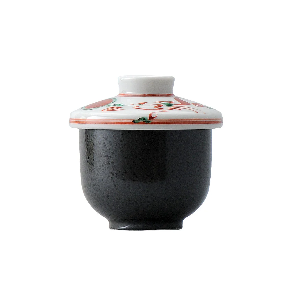 黒結晶赤絵花鳥小むし碗（カット3）