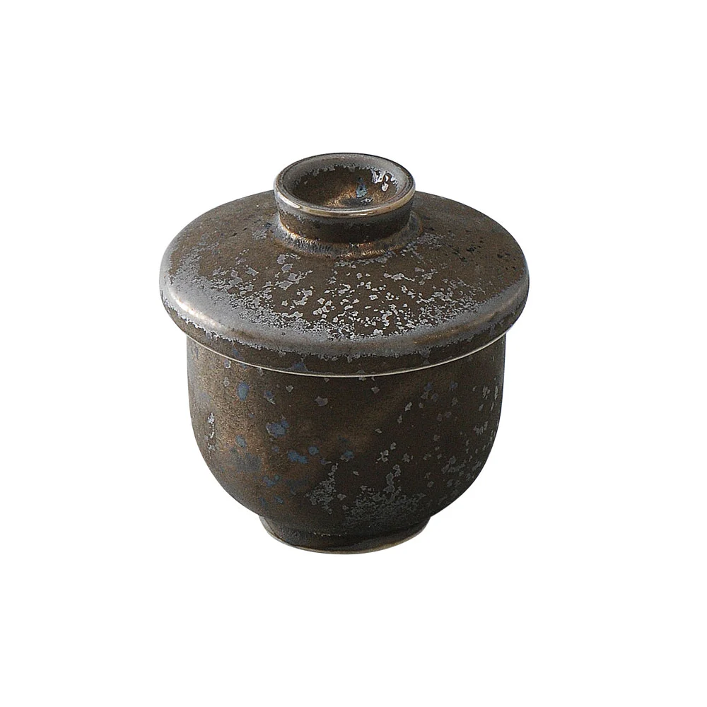 茶金釉小むし碗