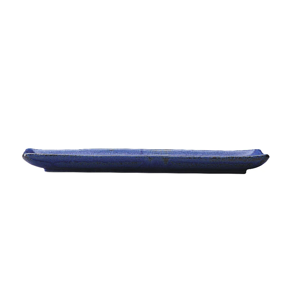 金しぶき瑠璃釉長角皿（カット3）