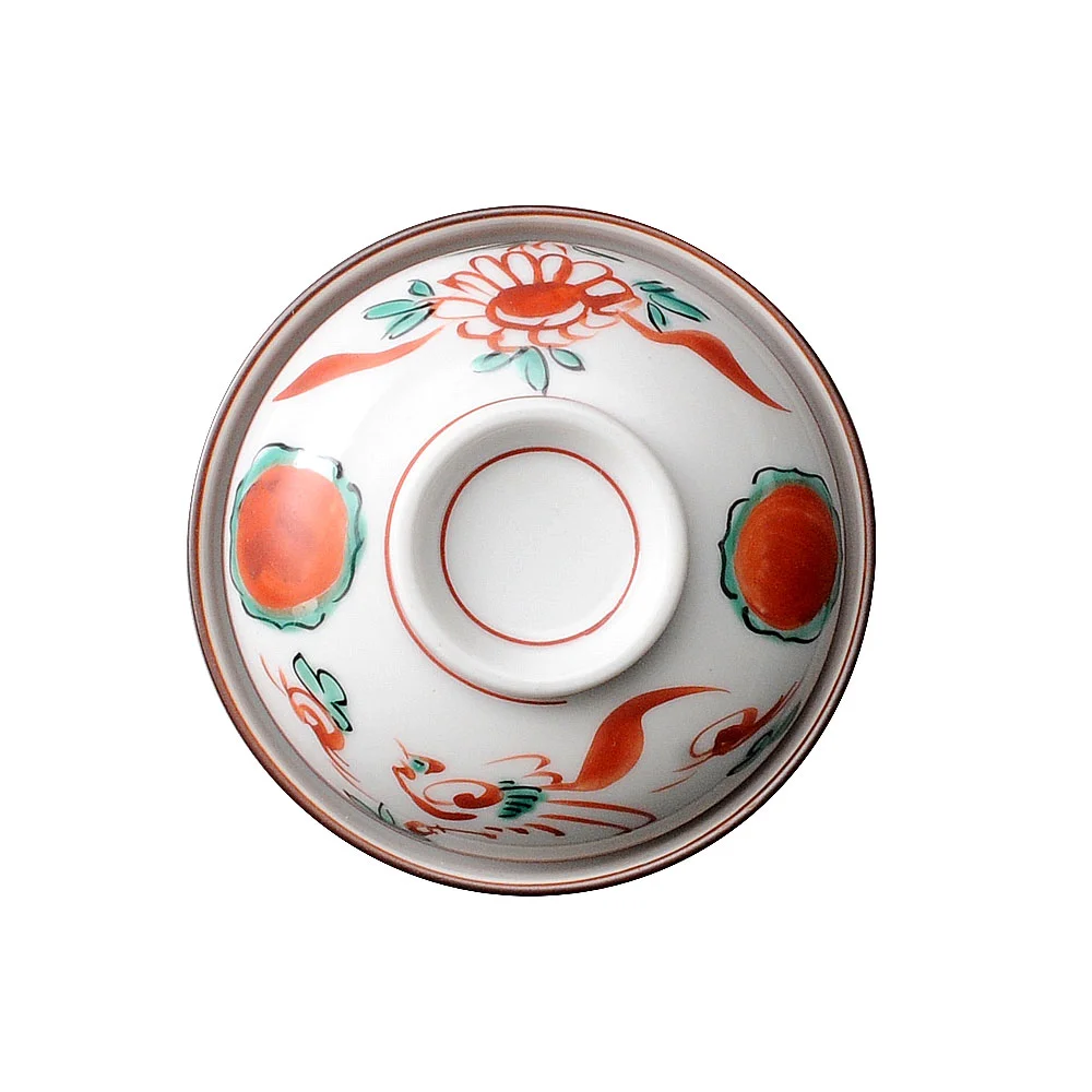 黒結晶赤絵花鳥小煮物碗（カット2）