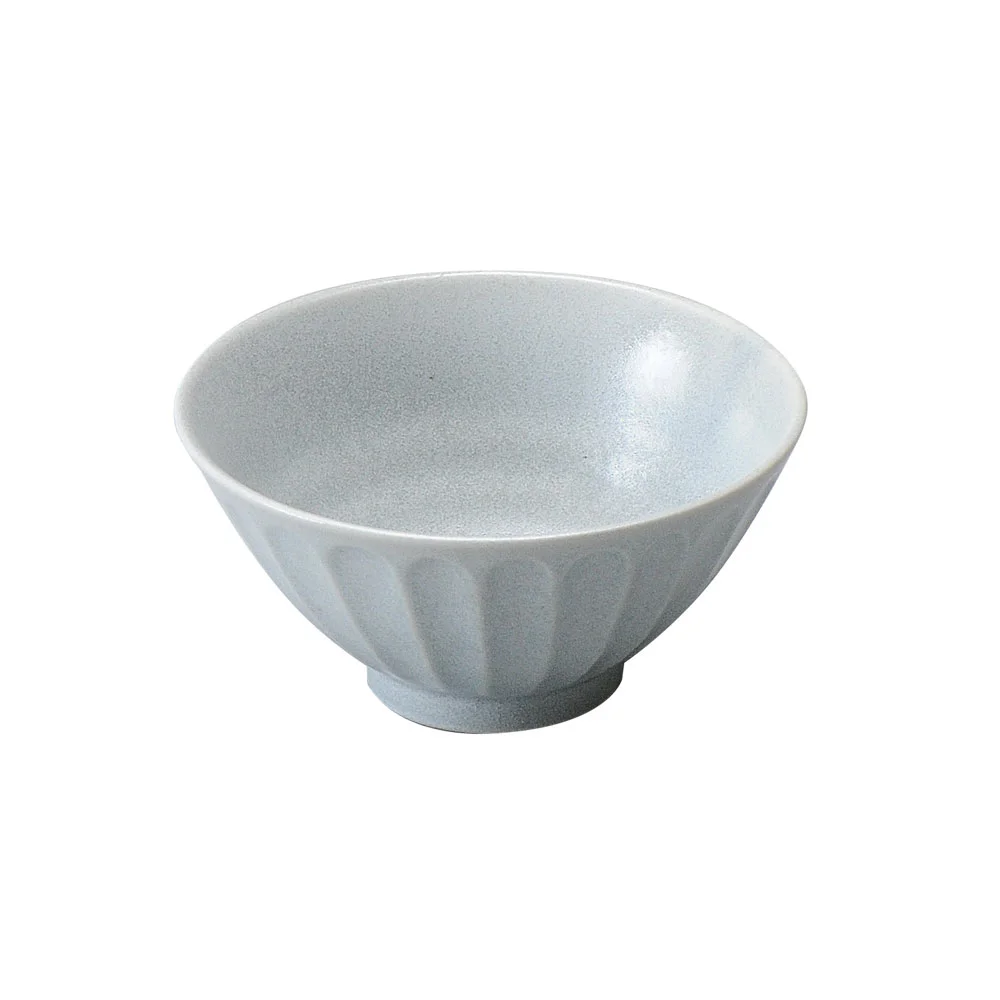 灰マットグレー削ぎ型令和茶碗