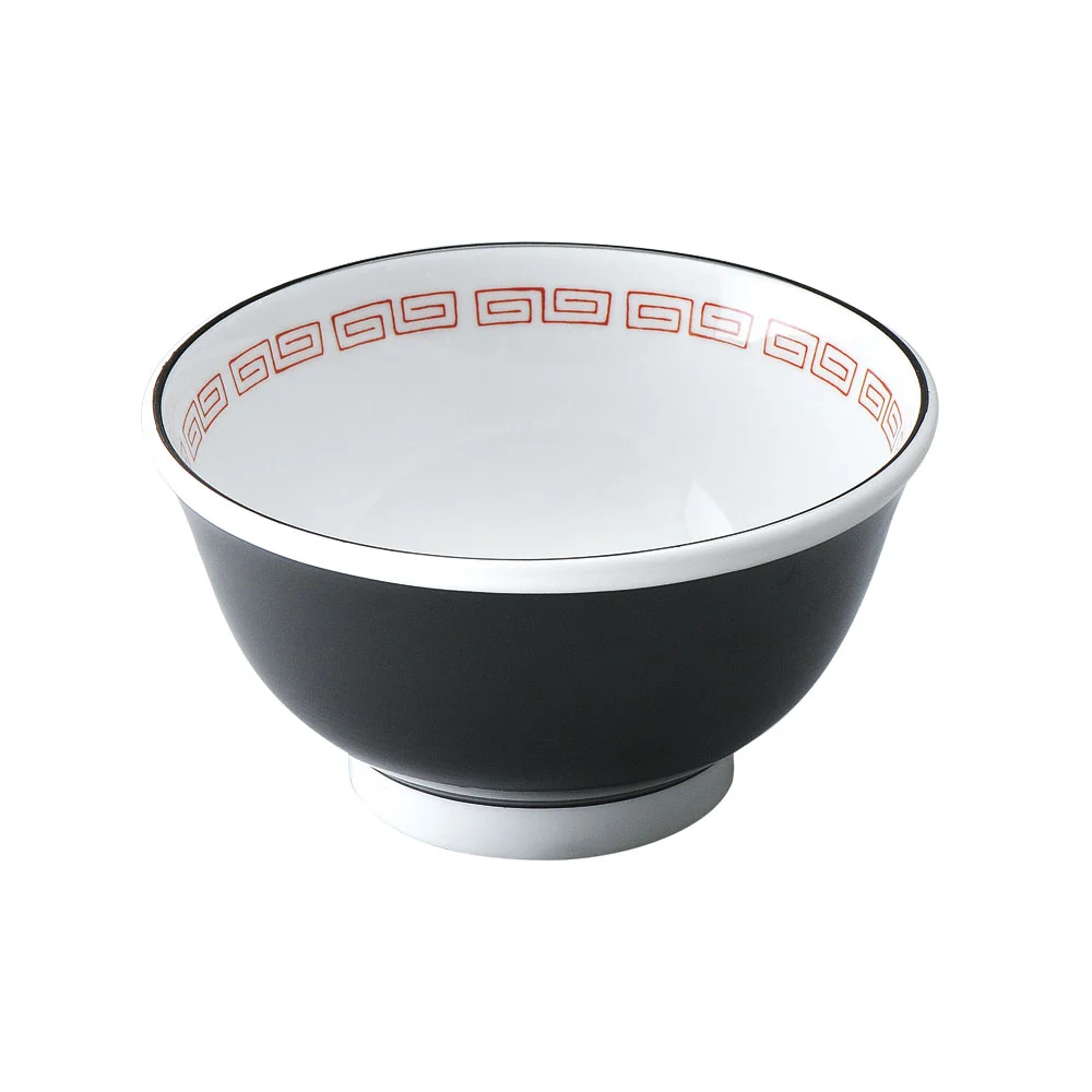 雷紋 黒巻反18cm深丼