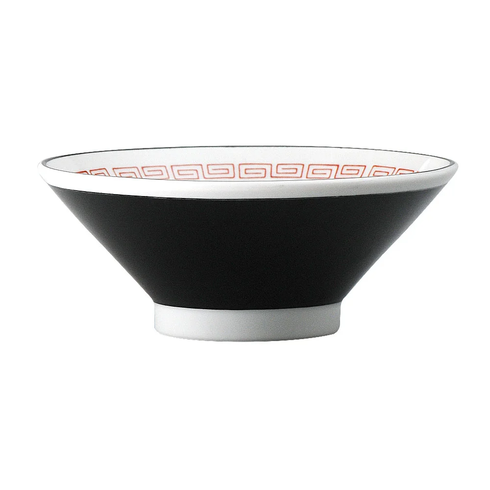 雷紋 黒巻切立高台20cm丼（カット3）