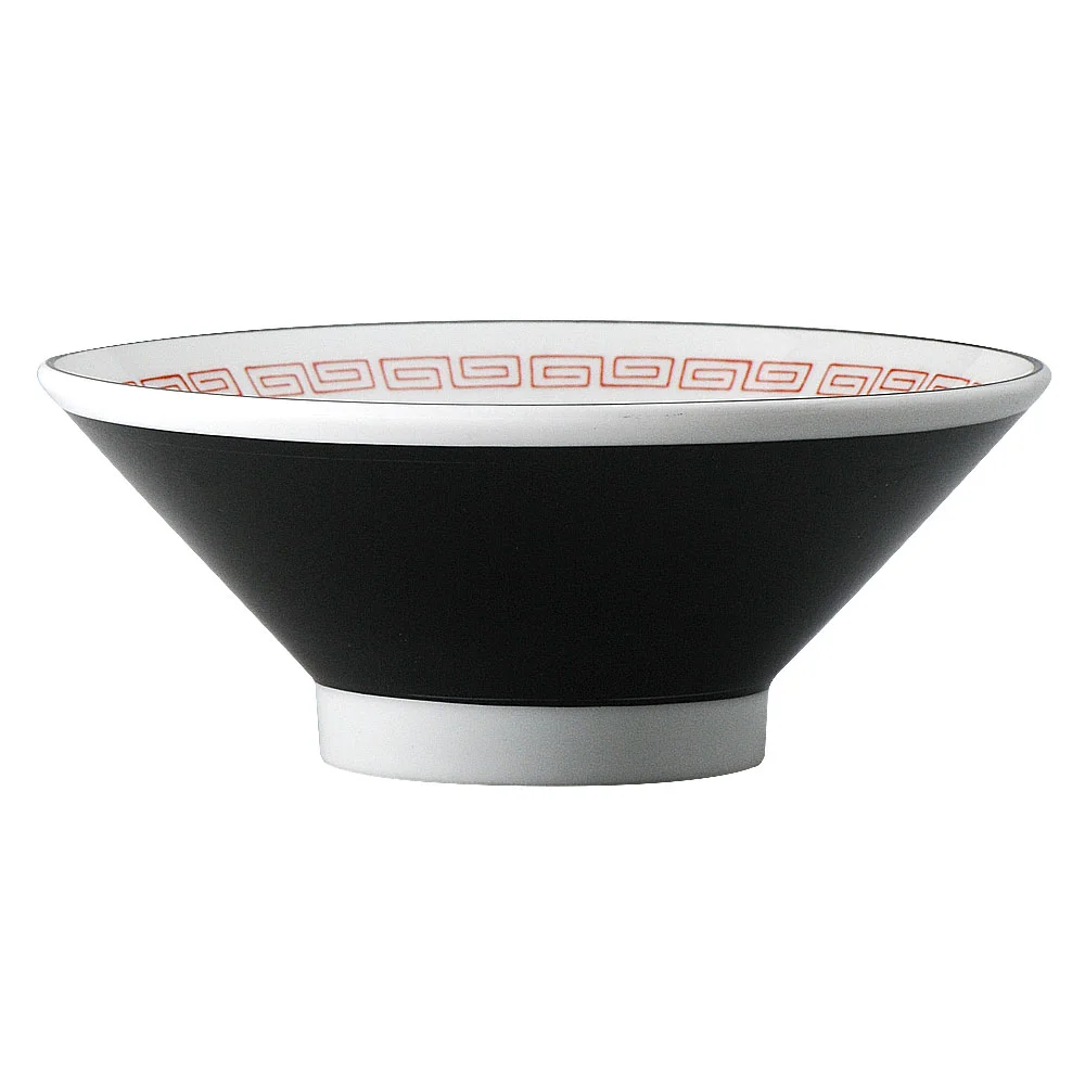 雷紋 黒巻切立高台22cm丼（カット3）