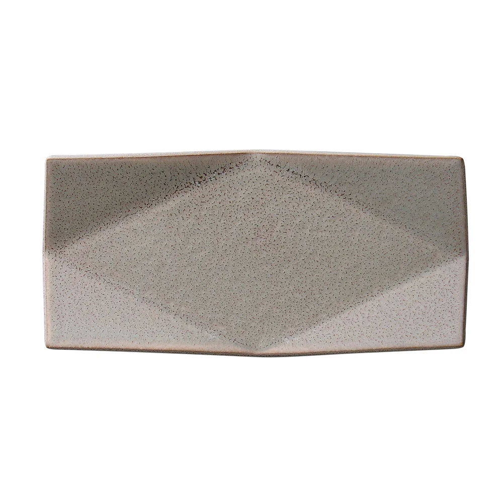 ReNEW 四方上り焼物皿（グレージュ）（カット2）