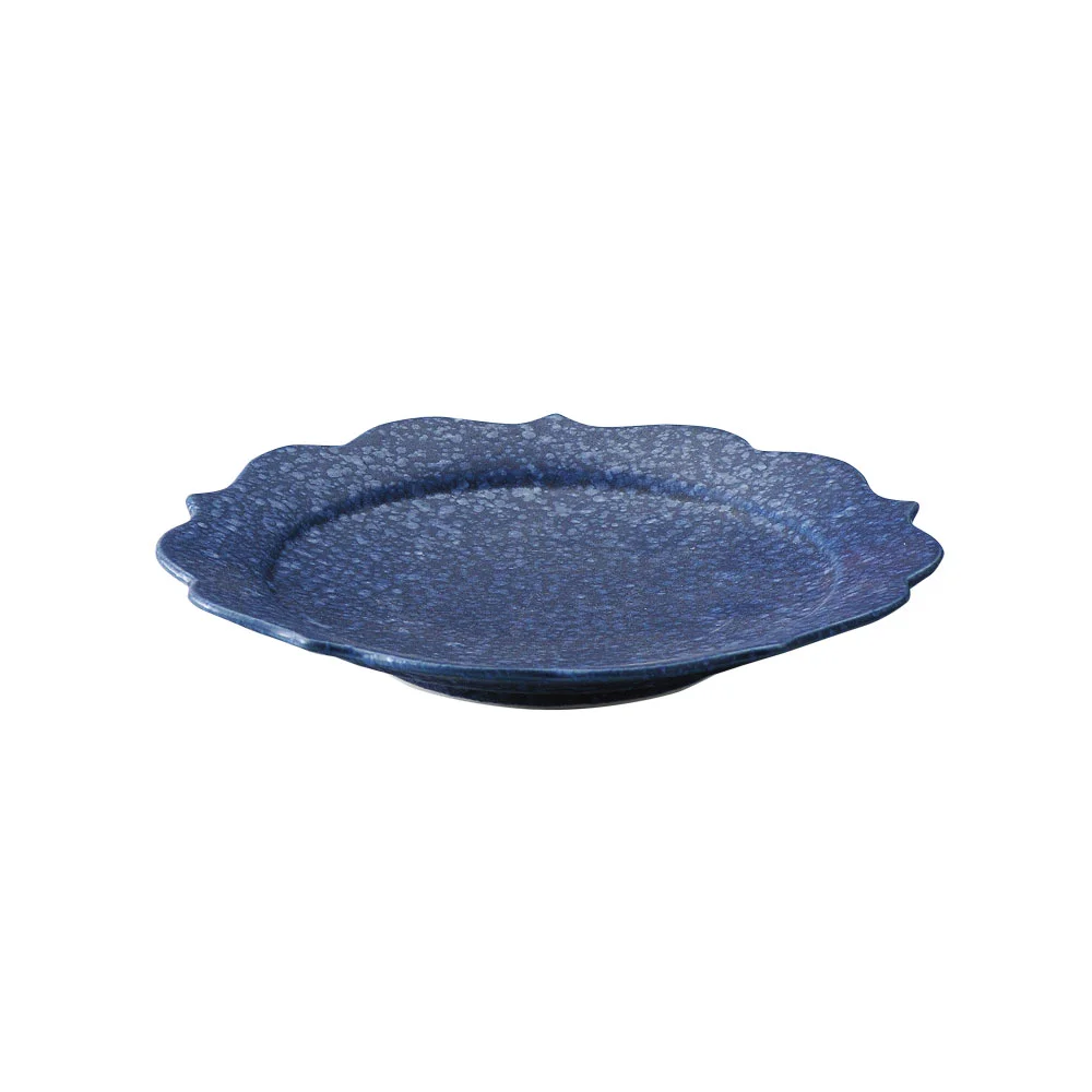 Ryoka（稜花） 群青18.5cm皿（カット2）