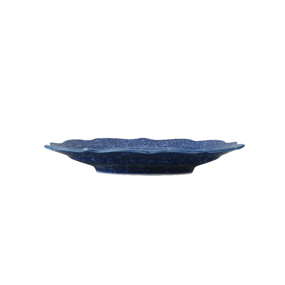 Ryoka（稜花） 群青18.5cm皿（カット3）
