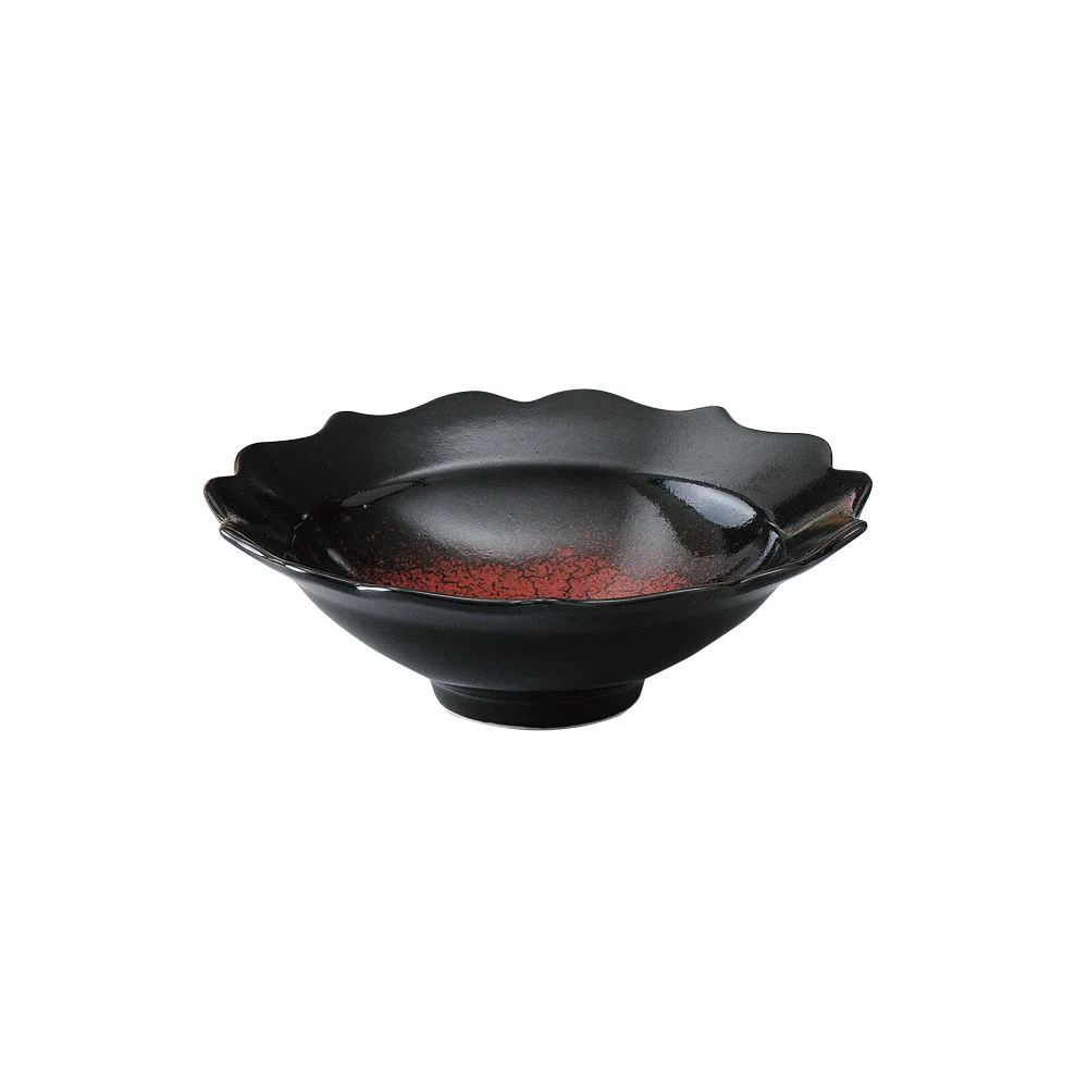 Ryoka（稜花） 黒紅14.5cm小鉢