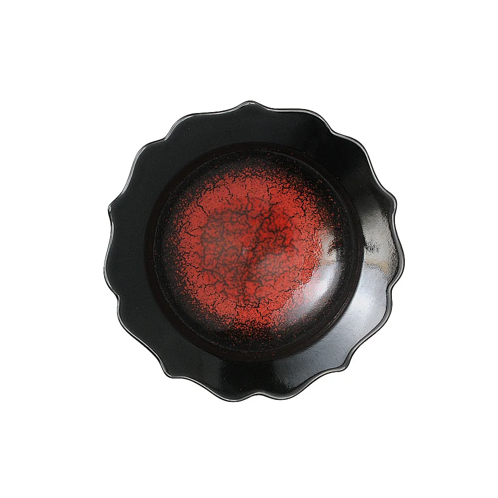 Ryoka（稜花） 黒紅14.5cm小鉢（カット2）
