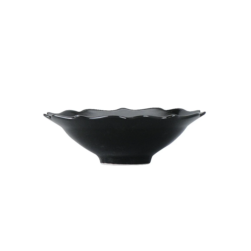 Ryoka（稜花） 黒紅14.5cm小鉢（カット3）
