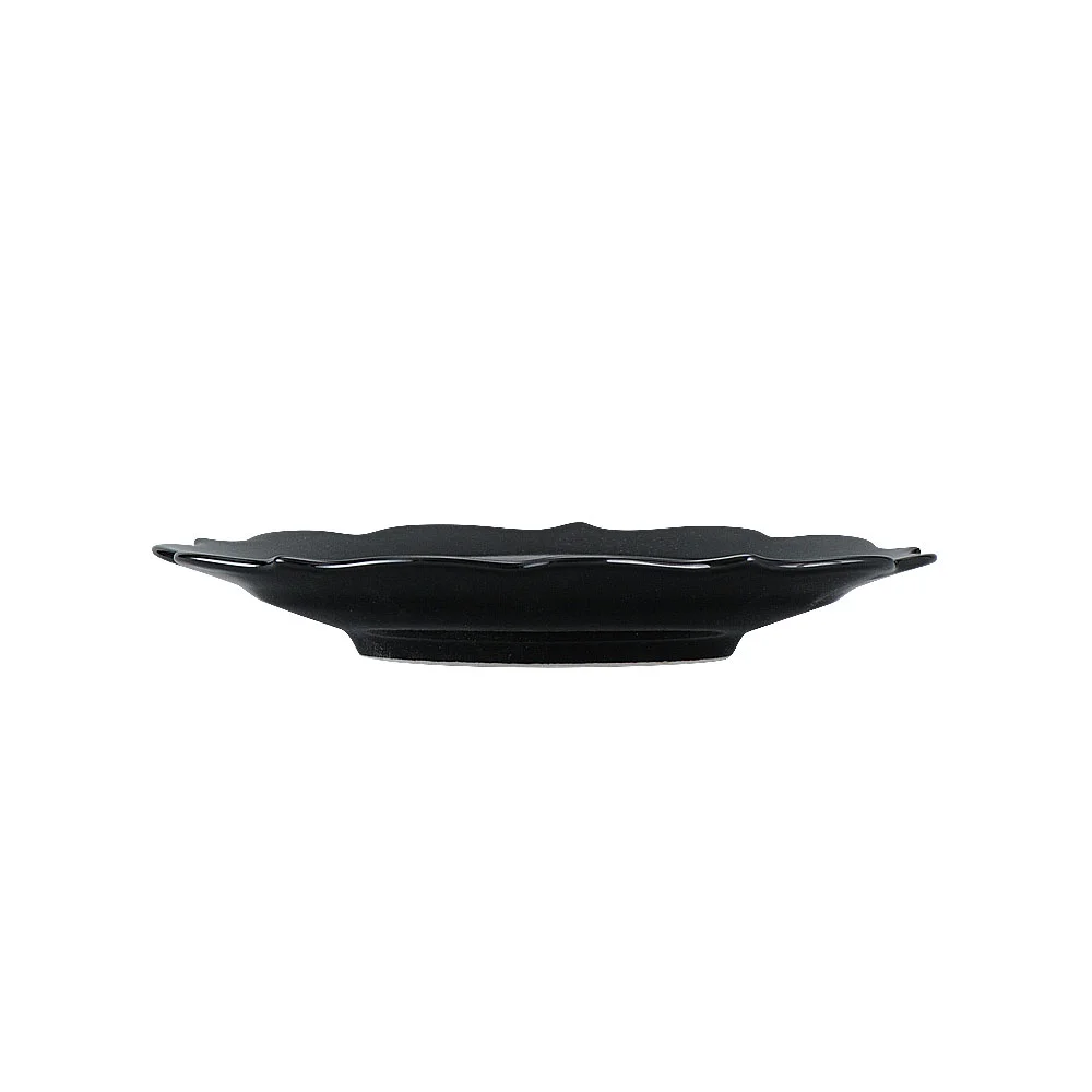 Ryoka（稜花） 黒紅18.5cm皿（カット3）