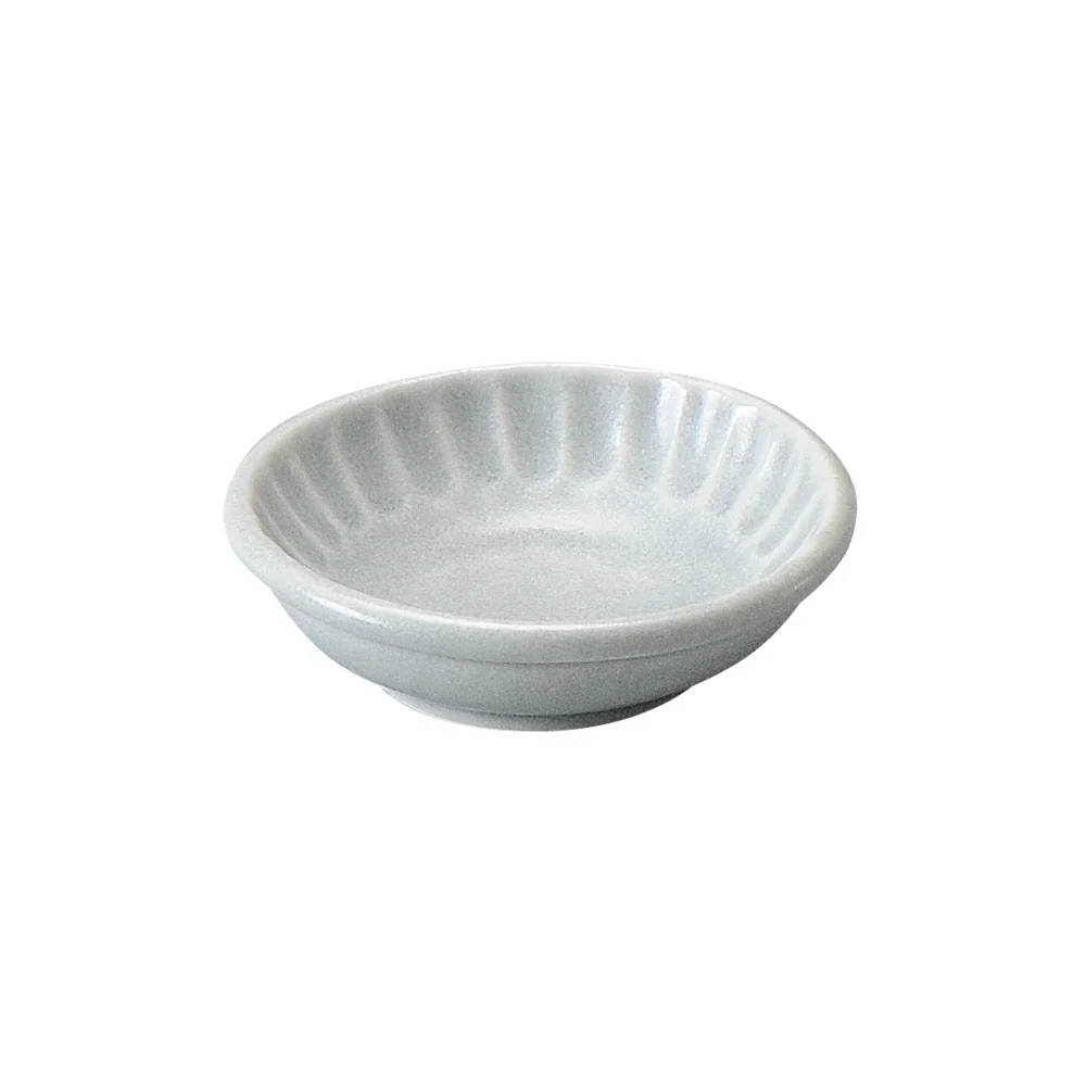 灰マットグレー削ぎ型8cm薬味小皿
