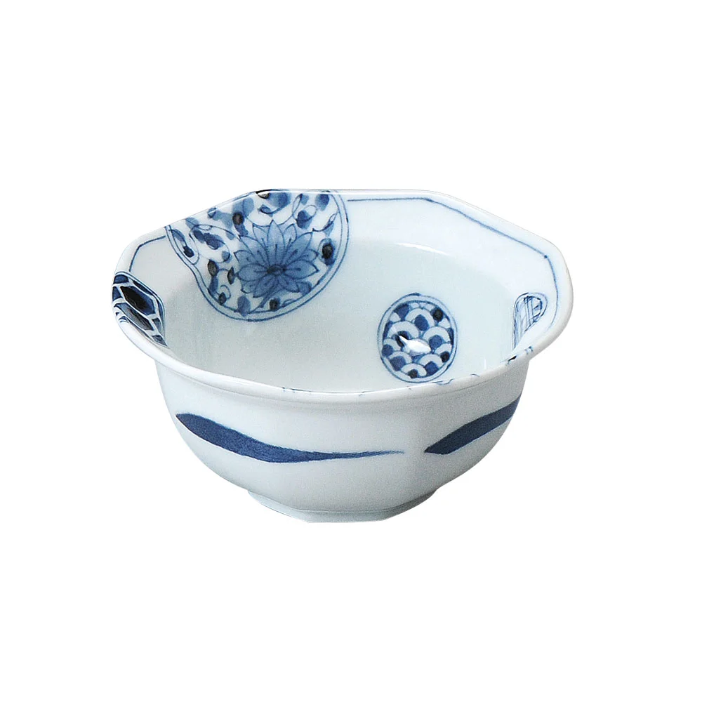 花伊万里（青）八角小鉢