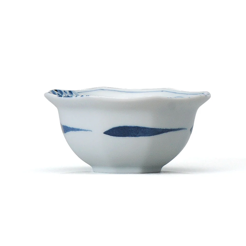 花伊万里（青）八角小鉢（カット3）