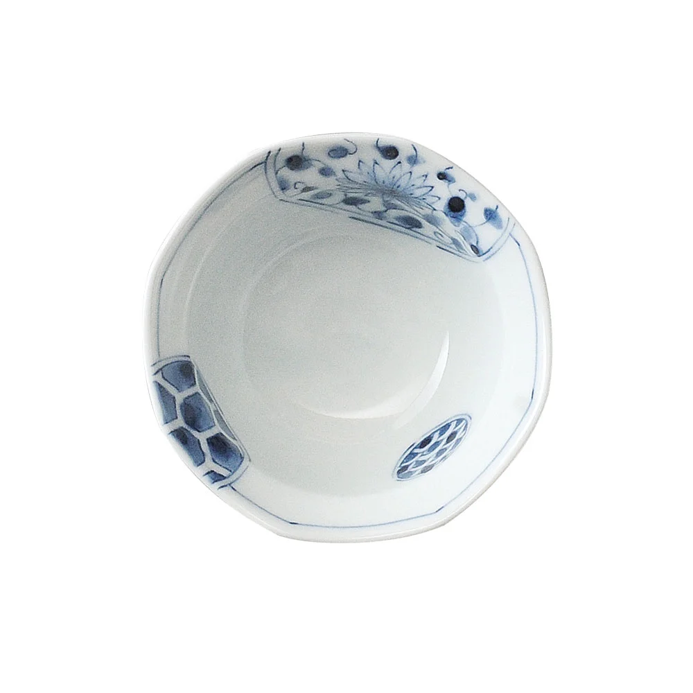 花伊万里（青）八角小付（カット2）