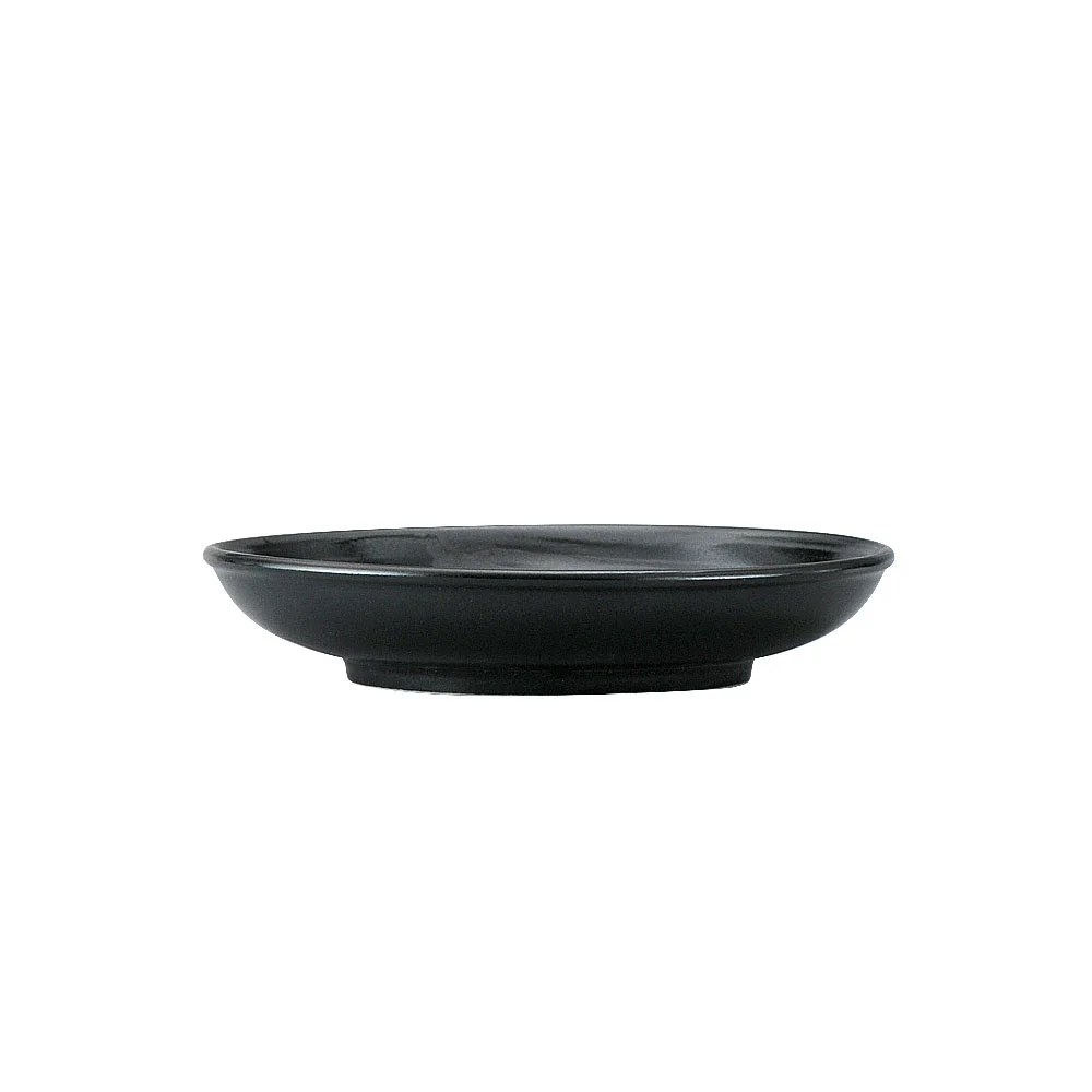 風車（黒）14cm皿（カット3）